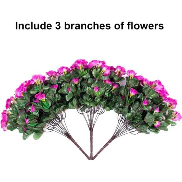 Artificial Camellia Flowers UV Resistant Outdoor Porch Patio Decor 3 Bundles - Picture 5 of 8